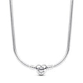 Pandora Moments Heart Clasp Snake Chain Necklace