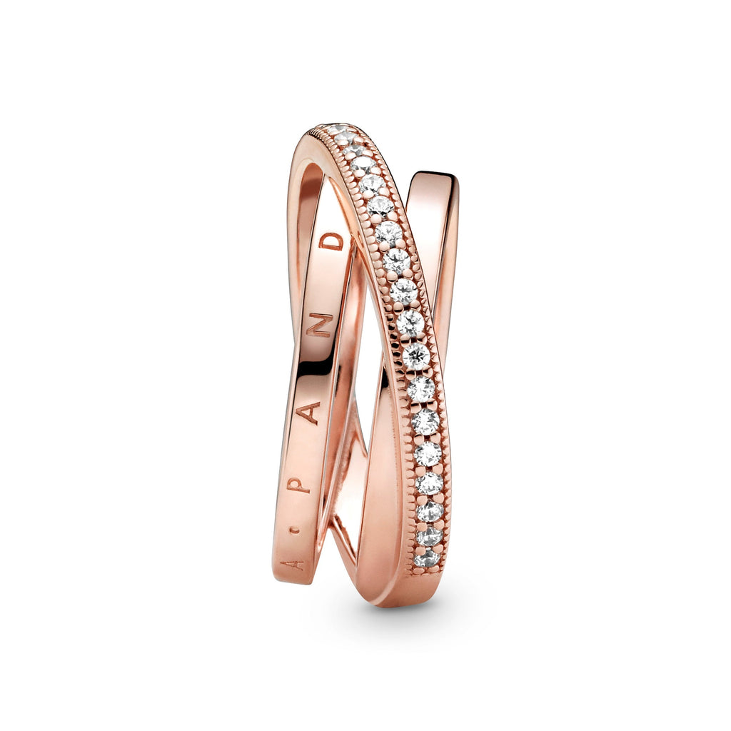 Crossover Pav¨¦ Triple Band Ring