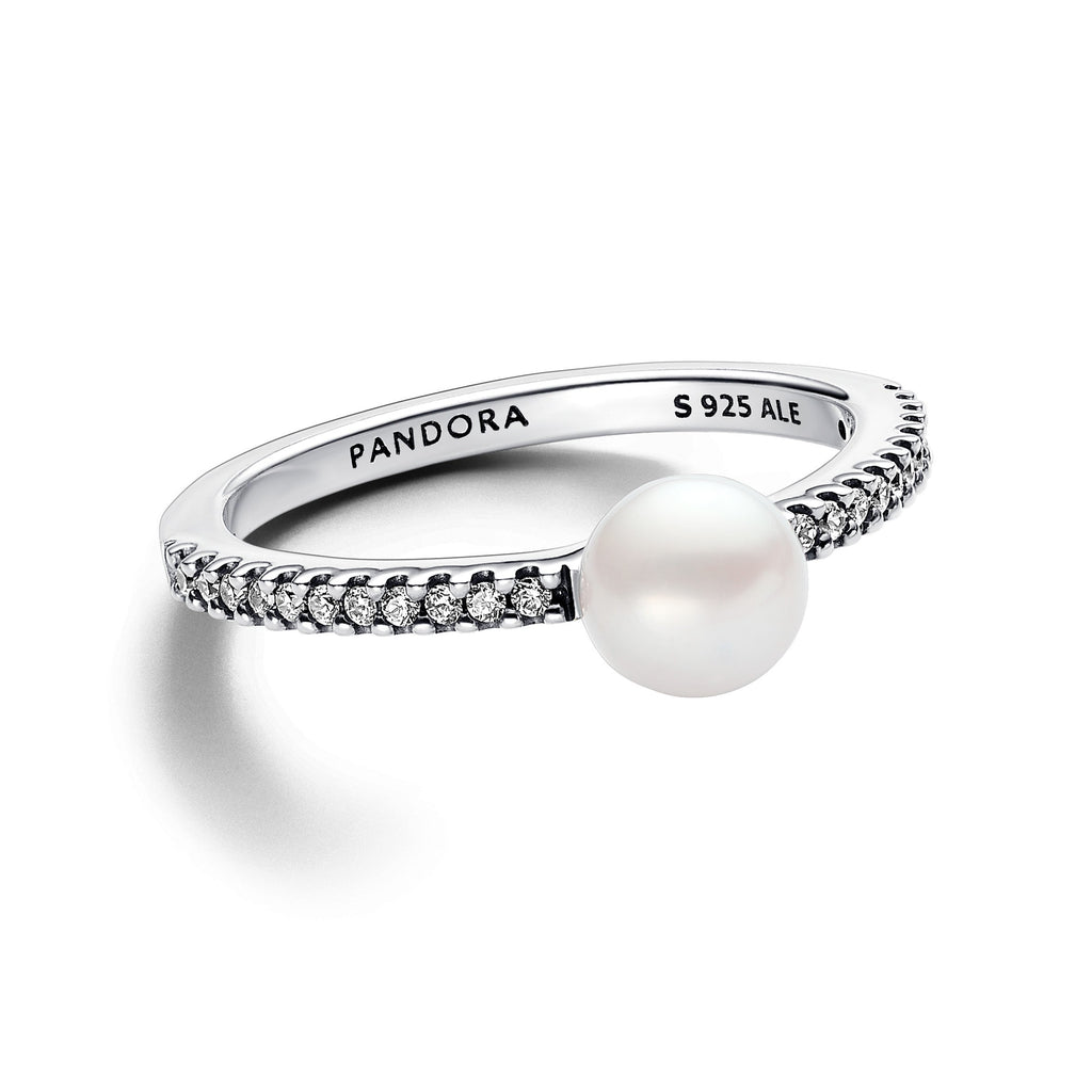 Treated Freshwater Cultured Pearl & Pav¨¦ Ring