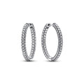 Pandora Timeless Pav¨¦ Single-row Hoop Earrings