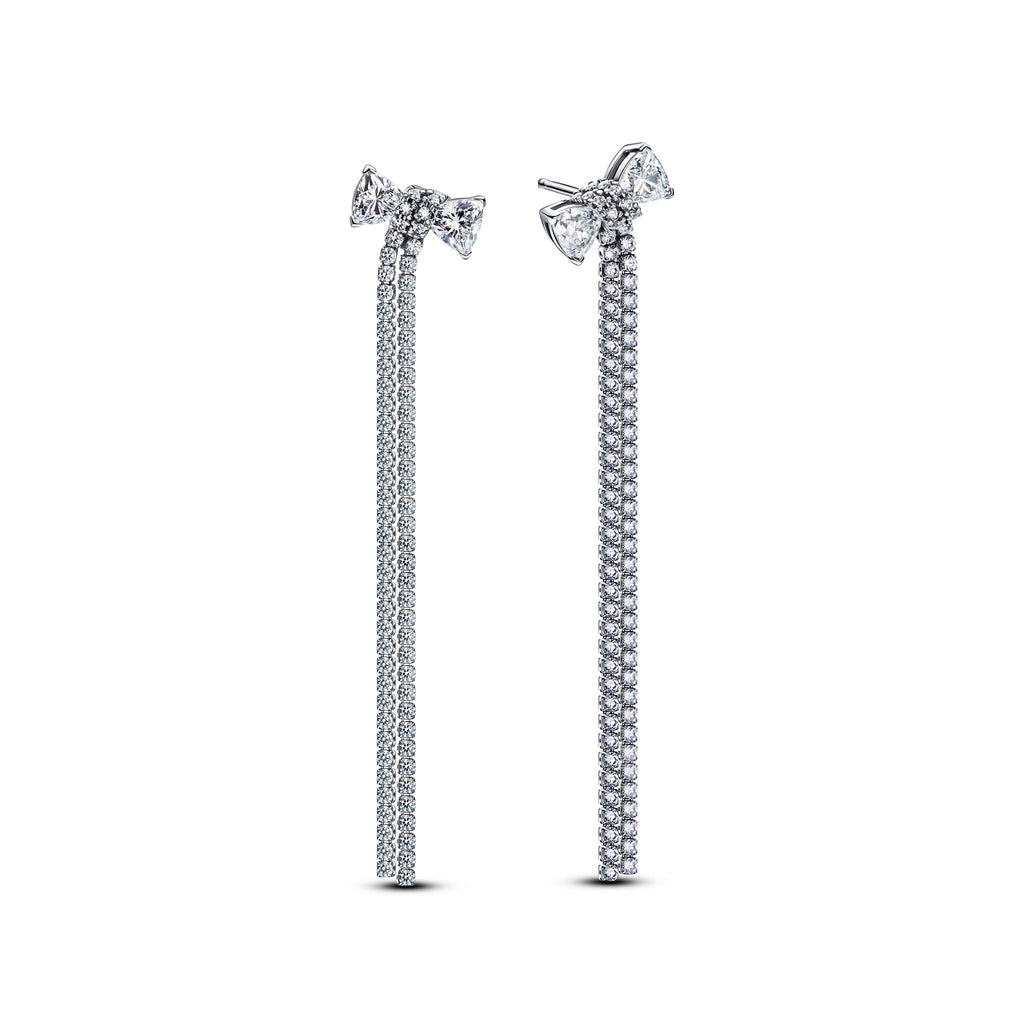 Pav¨¦ Bow Drop Earrings
