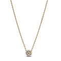 Round Pav¨¦ Halo Pendant Necklace