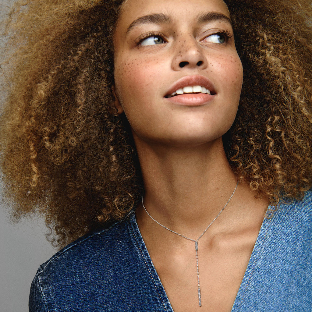 Pandora Timeless Pav¨¦ Prism Drop Necklace