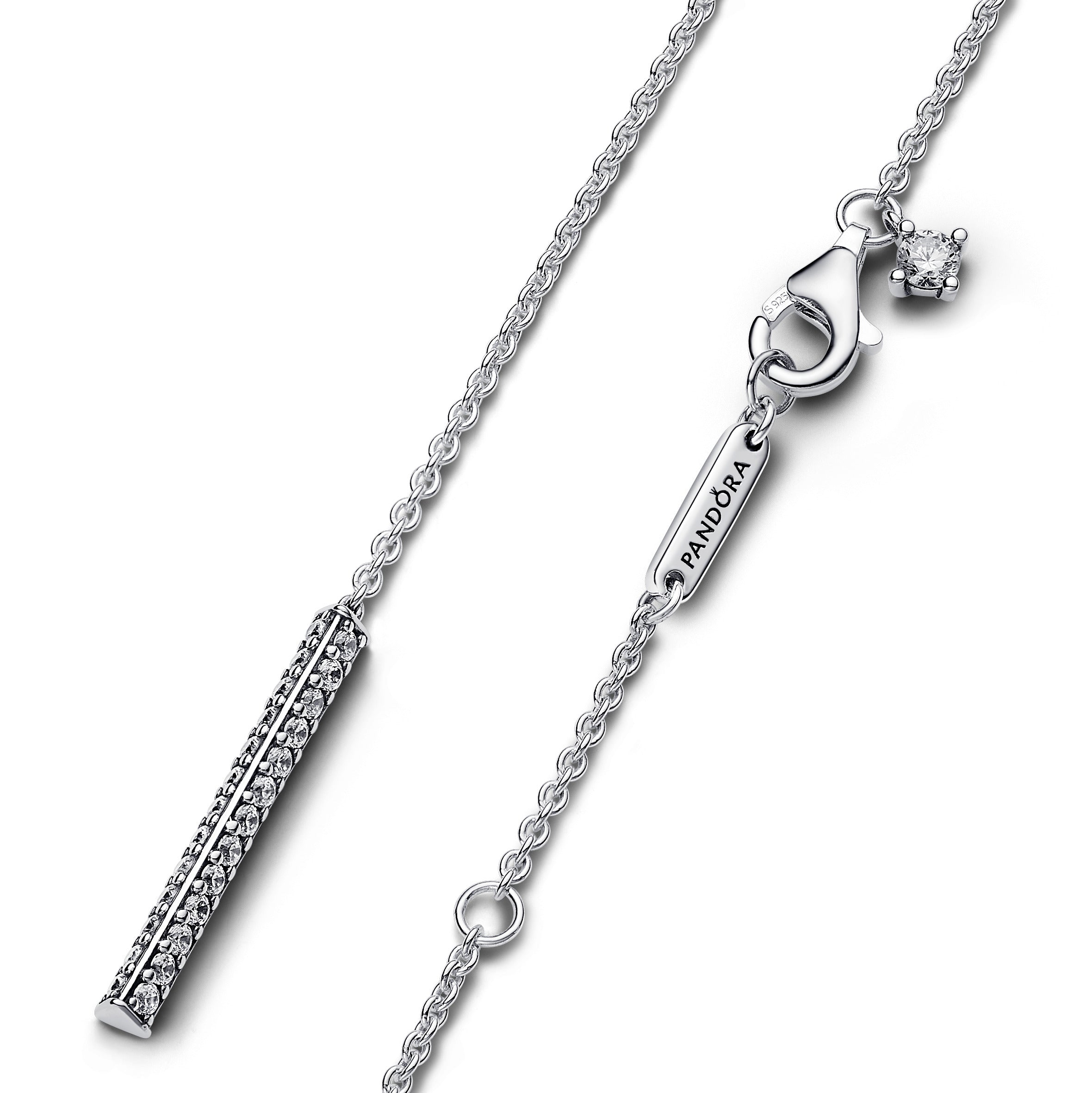 Pandora Timeless Pav¨¦ Prism Drop Necklace