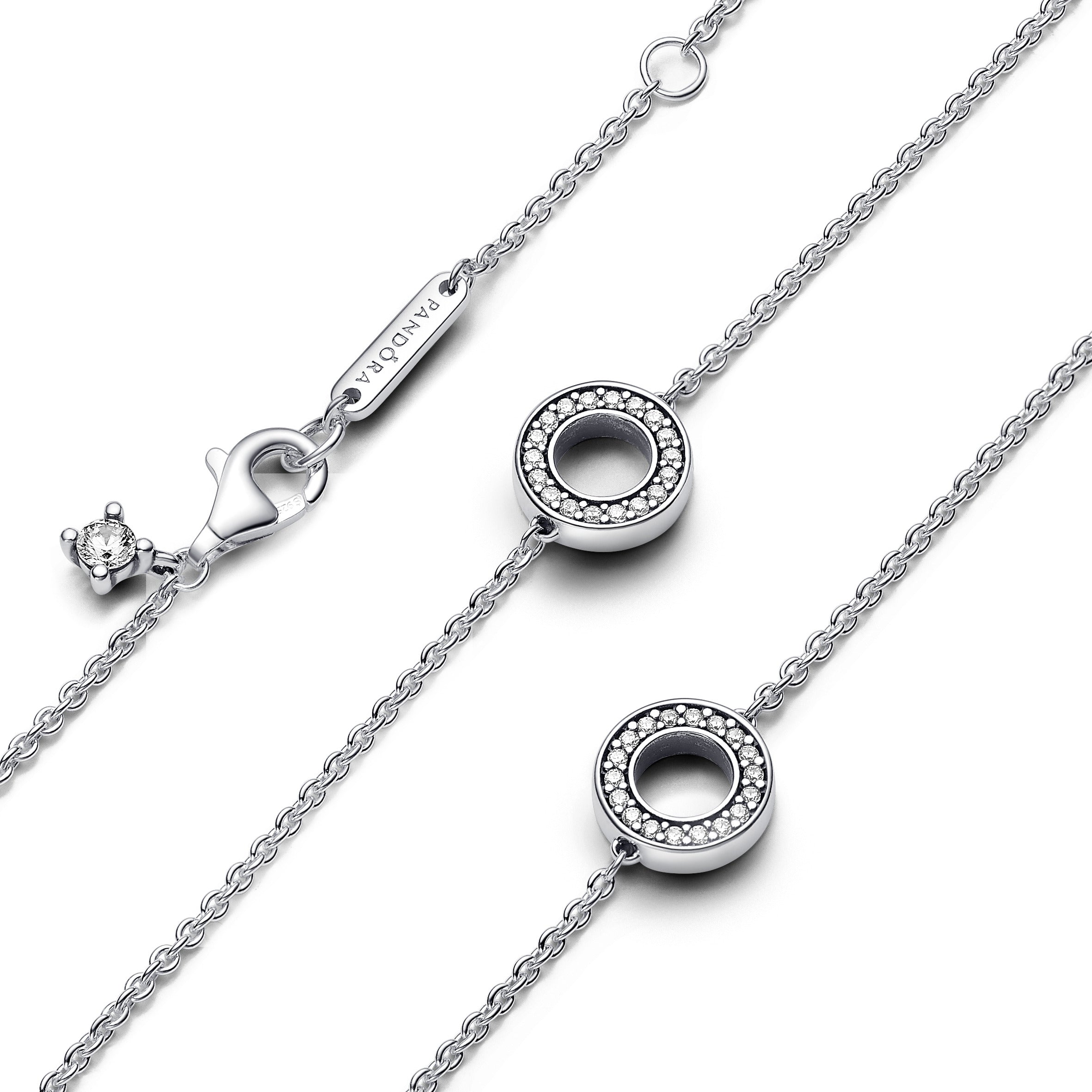 Pav¨¦ Circles Chain Necklace