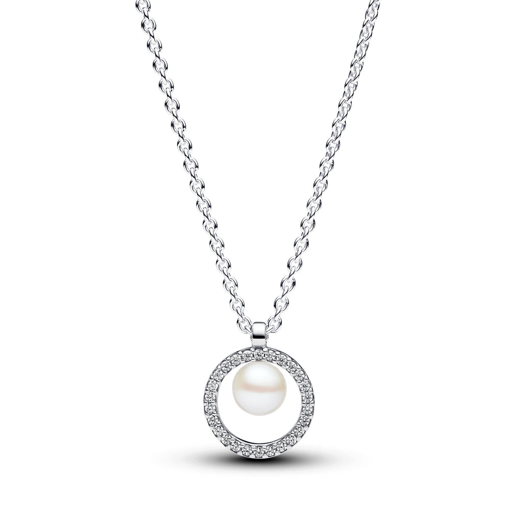 Treated Freshwater Cultured Pearl & Pav¨¦ Collier Necklace