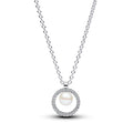 Treated Freshwater Cultured Pearl & Pav¨¦ Collier Necklace