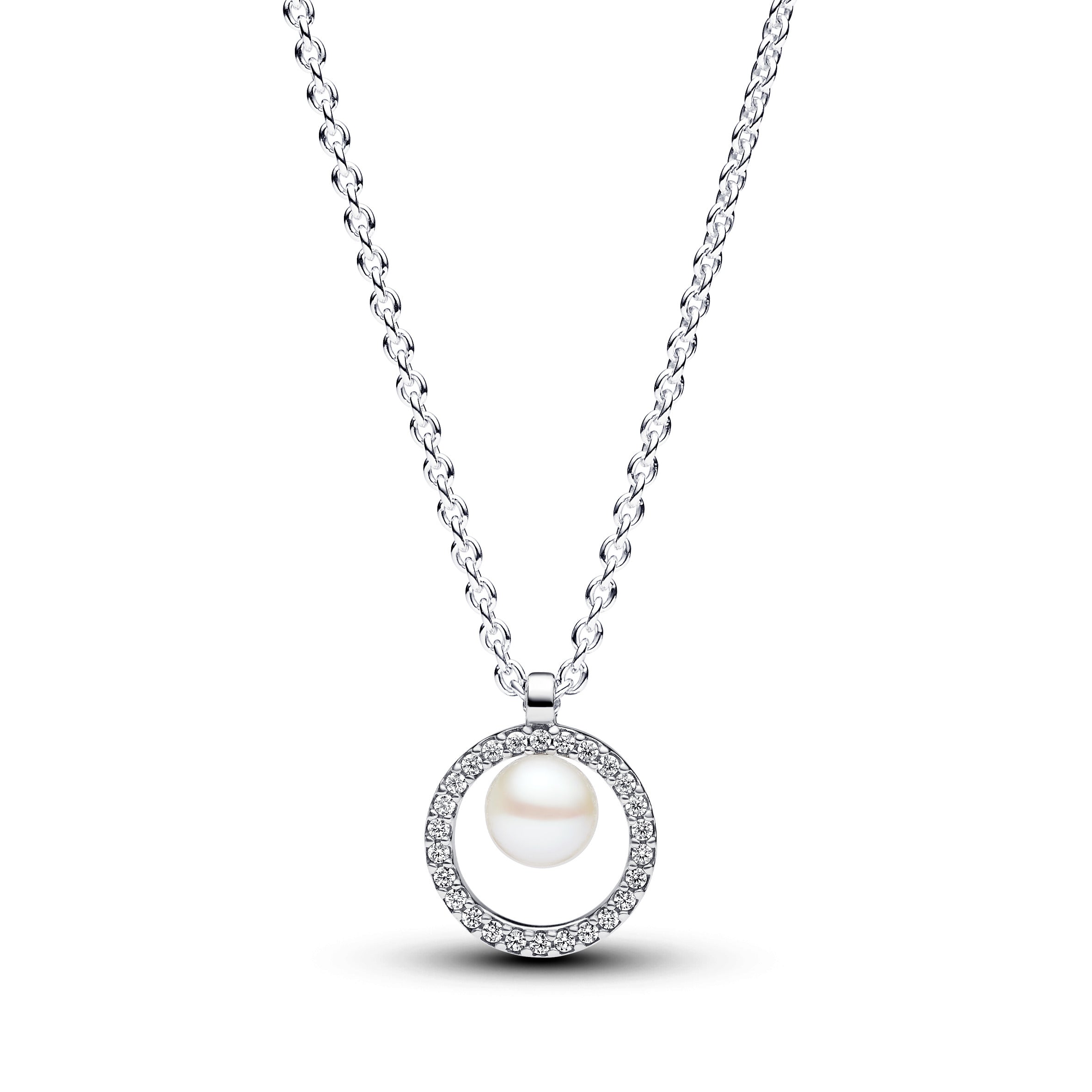 Treated Freshwater Cultured Pearl & Pav¨¦ Collier Necklace