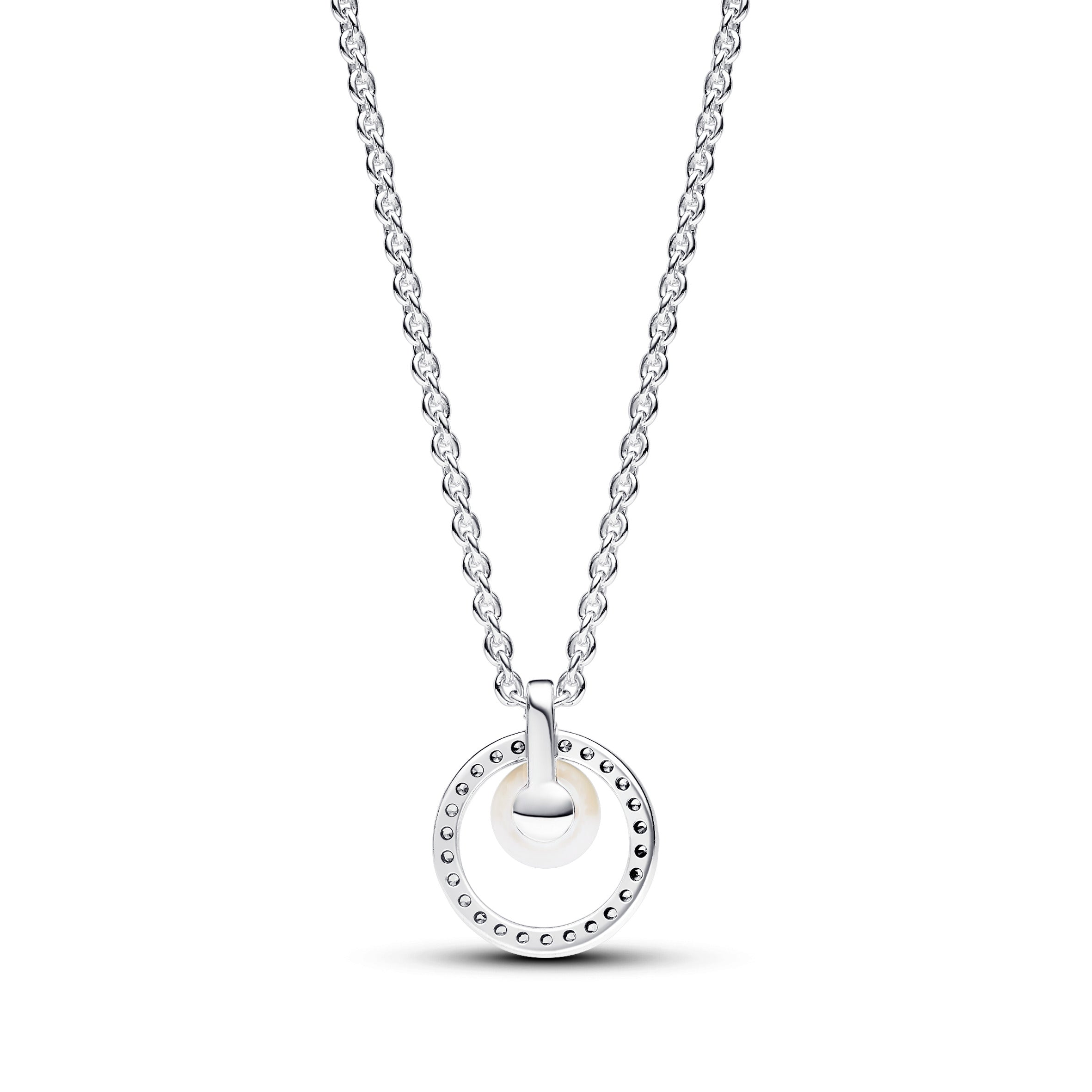Treated Freshwater Cultured Pearl & Pav¨¦ Collier Necklace