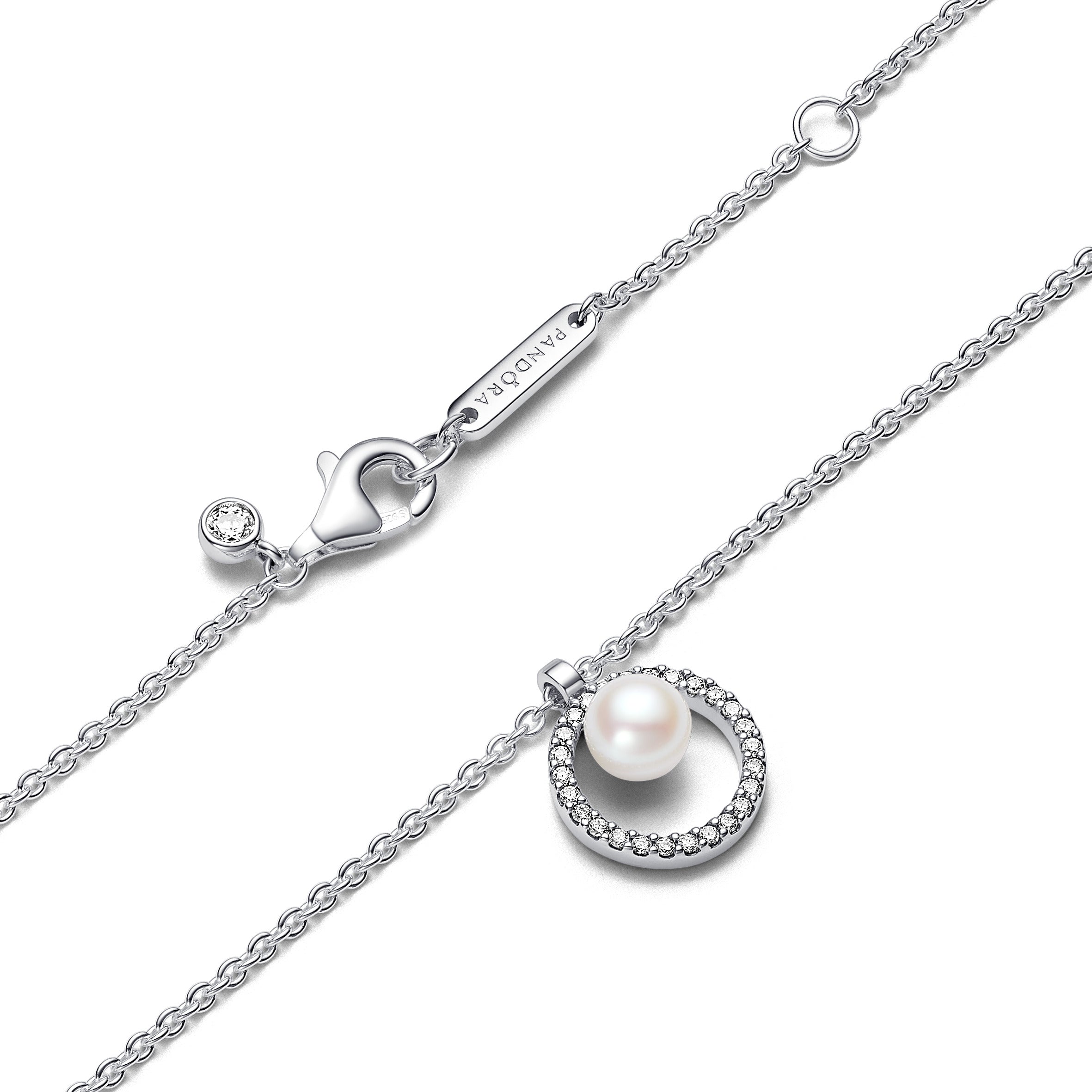 Treated Freshwater Cultured Pearl & Pav¨¦ Collier Necklace