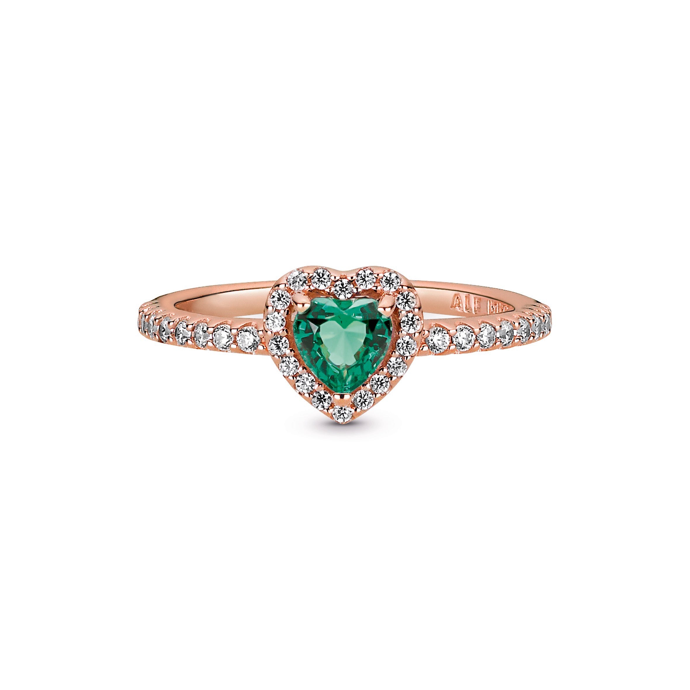 Sparkling Elevated Heart Ring
