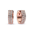Pandora Timeless Pav¨¦ Double-row Hoop Earrings