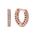Pav¨¦ Heart Hoop Earrings