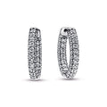 Pandora Timeless Pav¨¦ Single-row Hoop Earrings