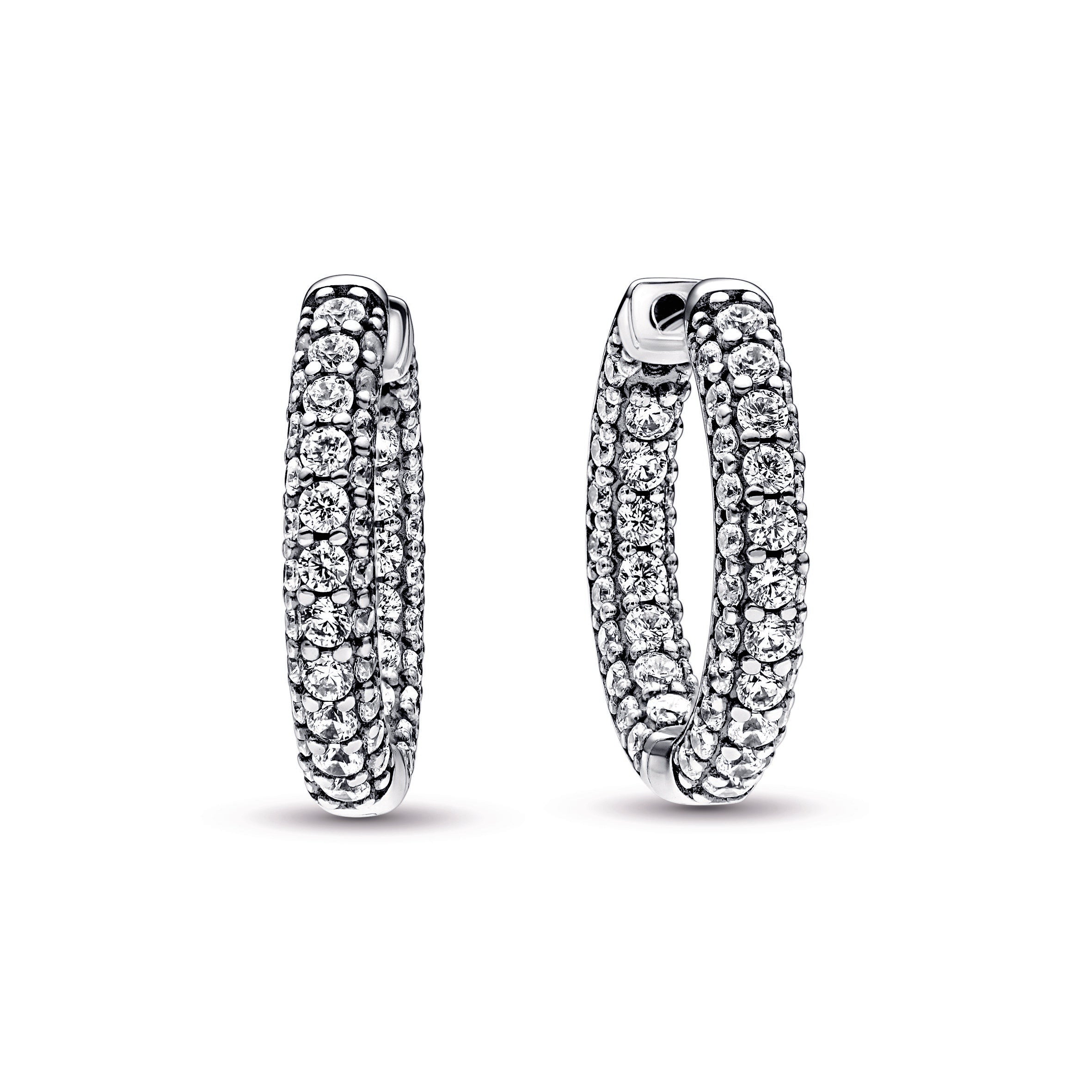 Pandora Timeless Pav¨¦ Single-row Hoop Earrings