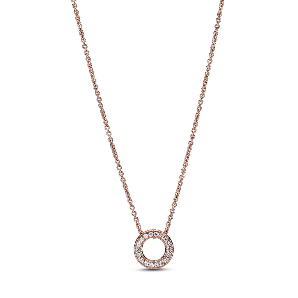 Pandora Logo Pav¨¦ Circle Collier Necklace