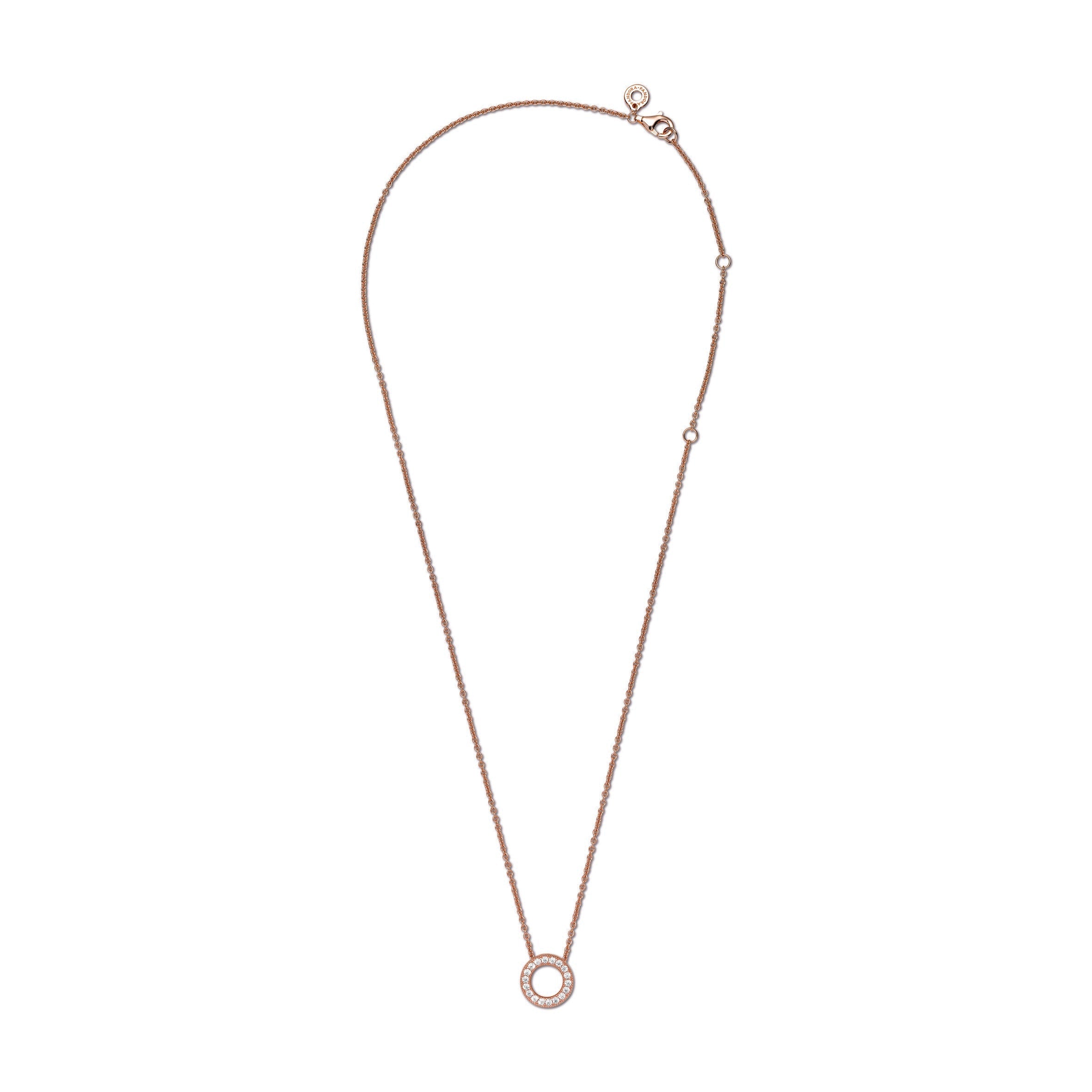 Pandora Logo Pav¨¦ Circle Collier Necklace