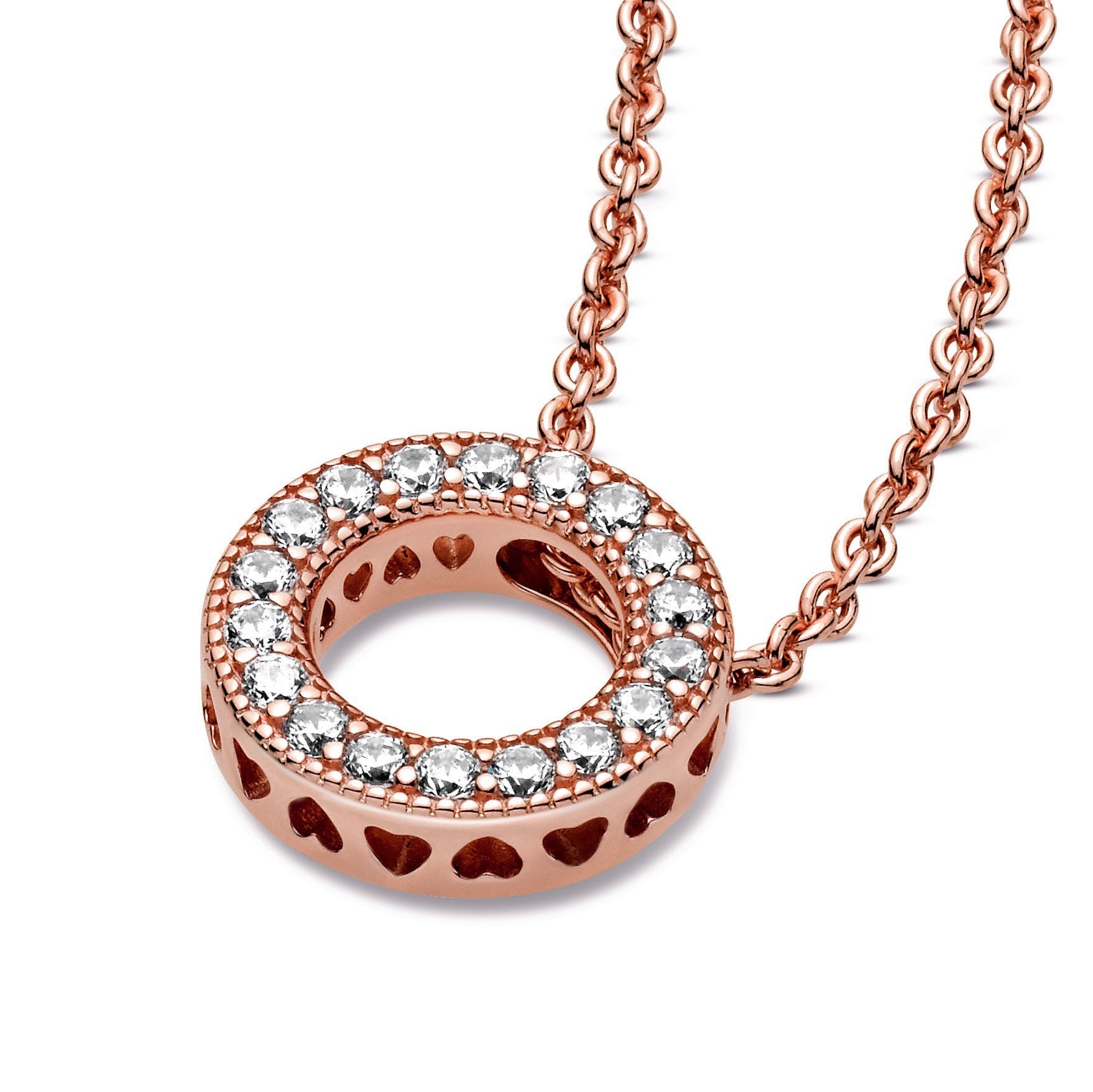 Pandora Logo Pav¨¦ Circle Collier Necklace