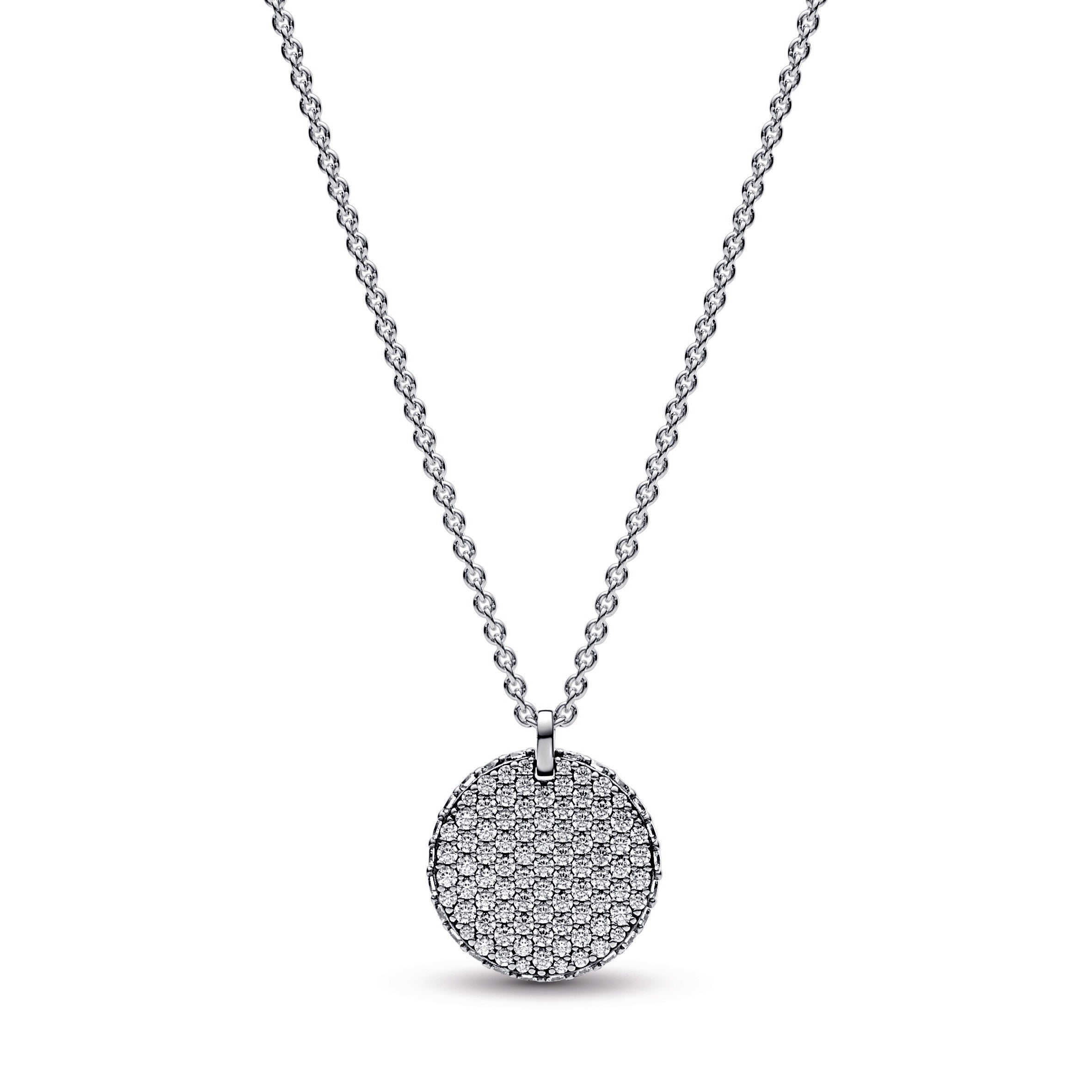 Pandora Timeless Pav¨¦ Round Pendant Necklace