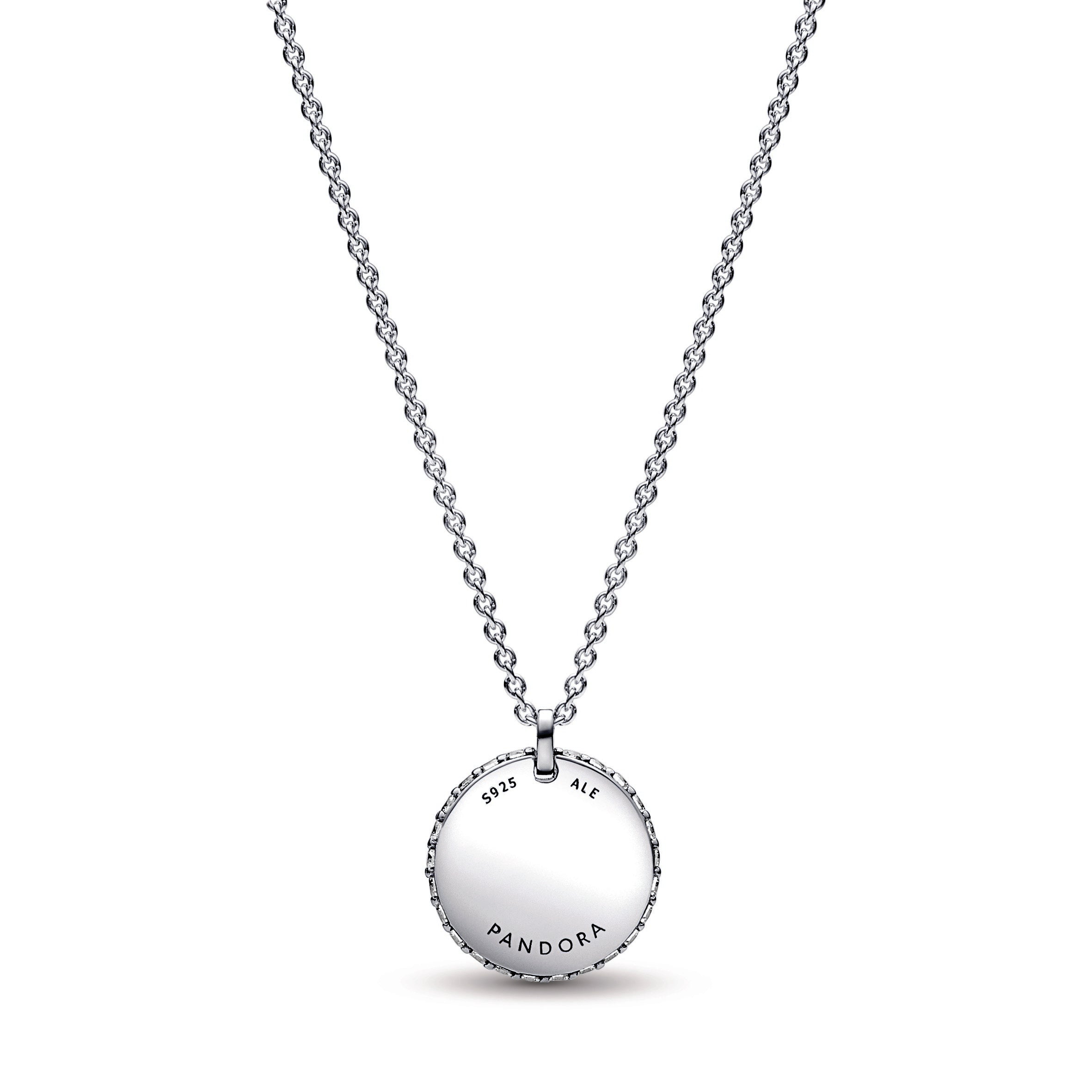 Pandora Timeless Pav¨¦ Round Pendant Necklace