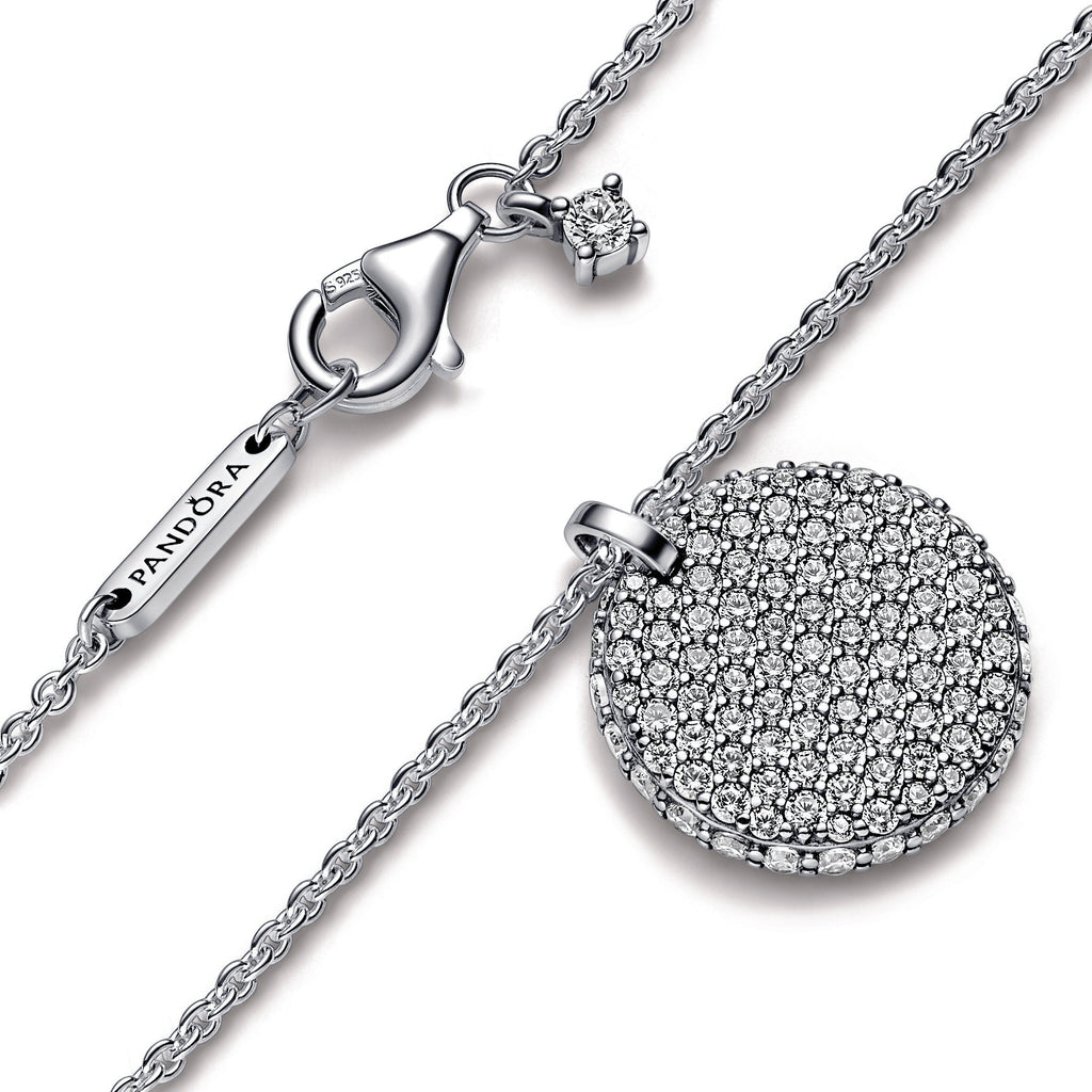 Pandora Timeless Pav¨¦ Round Pendant Necklace