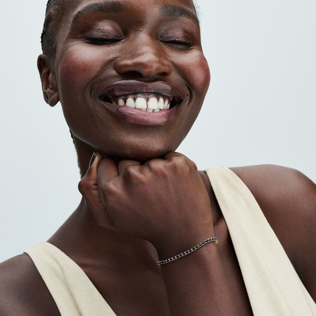 Black Sparkling Tennis Bracelet