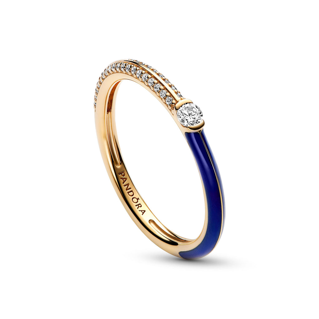 Pandora ME Pav¨¦ & Blue Dual Ring