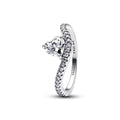 Wavy Pav¨¦ Heart Ring