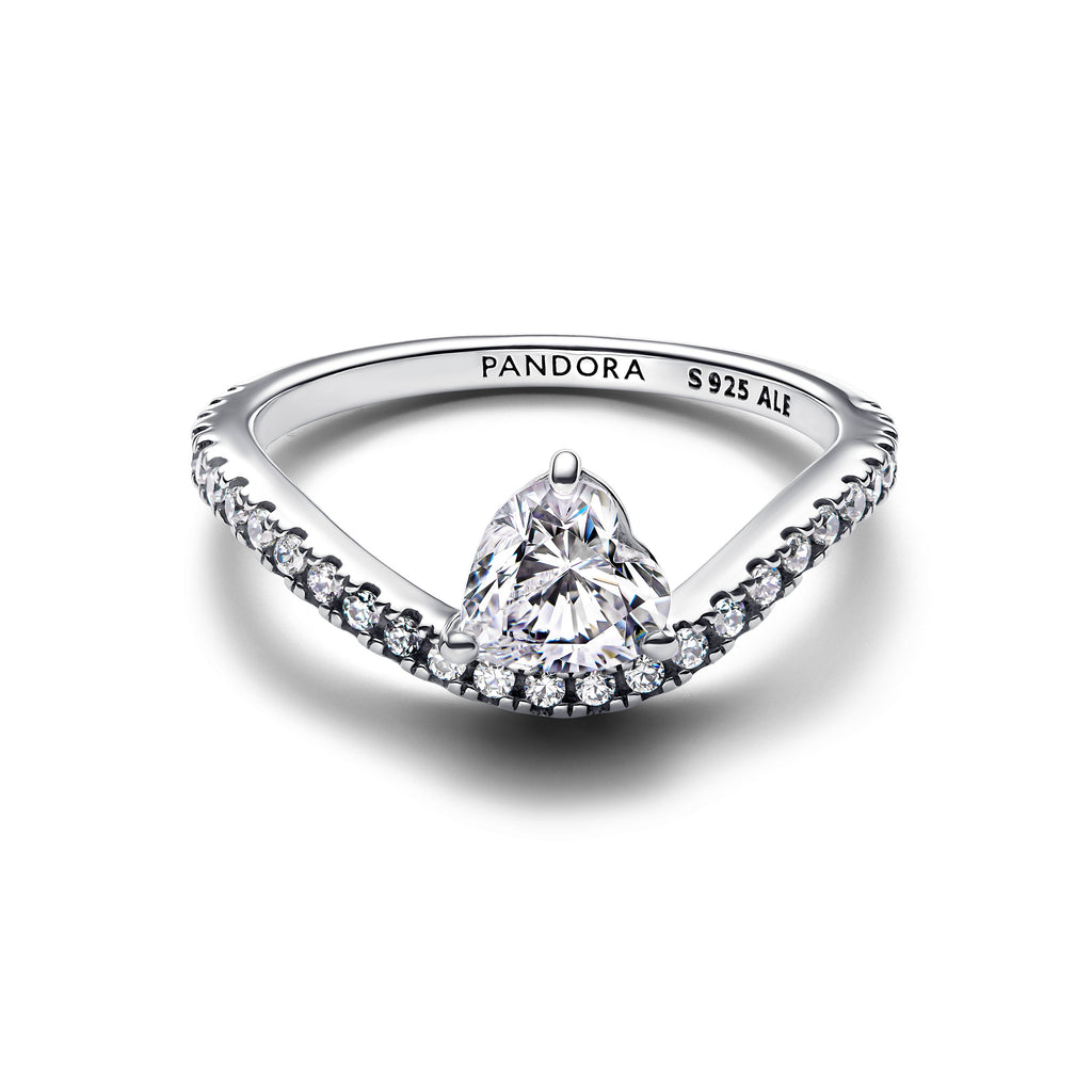 Wavy Pav¨¦ Heart Ring