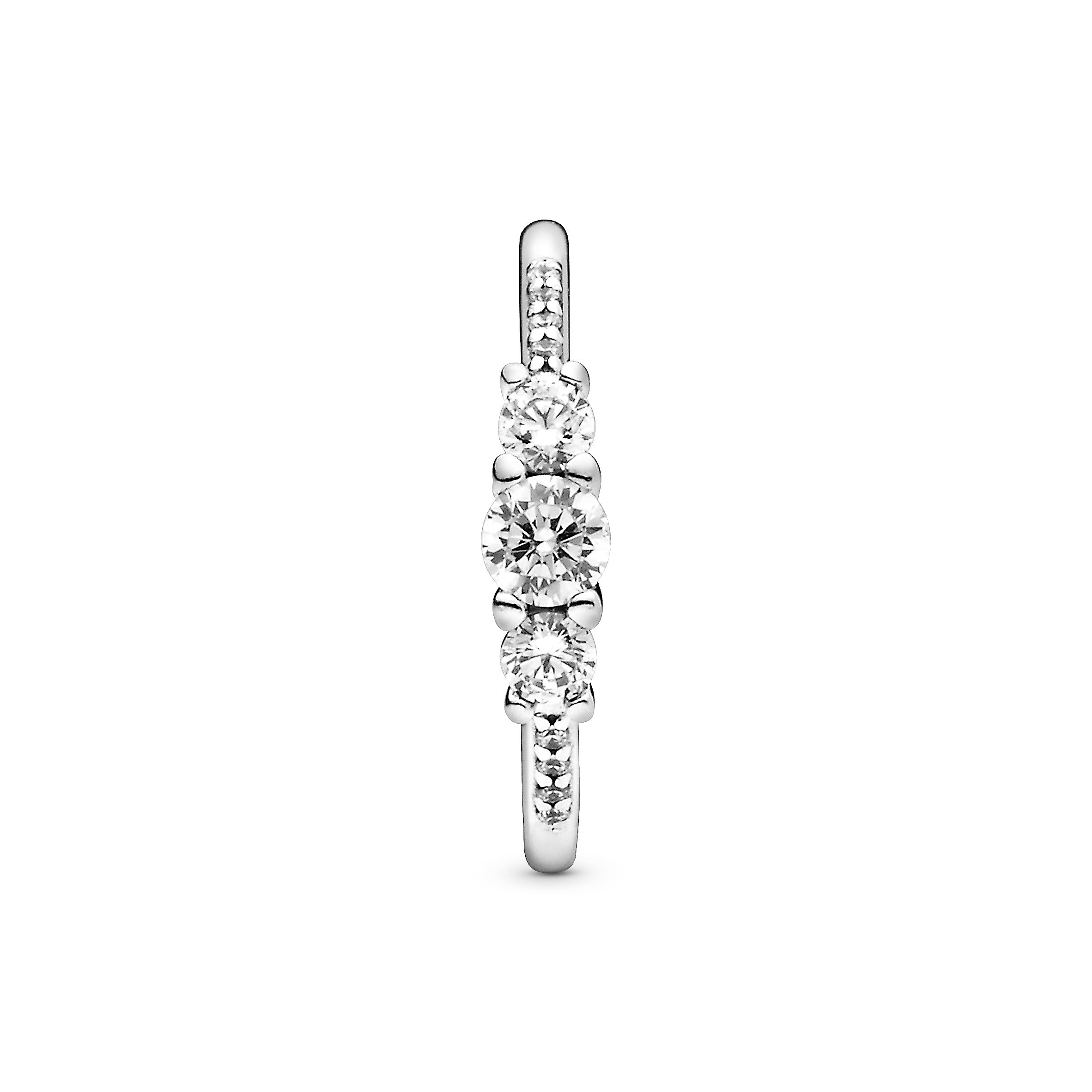 Clear Three-Stone Ring