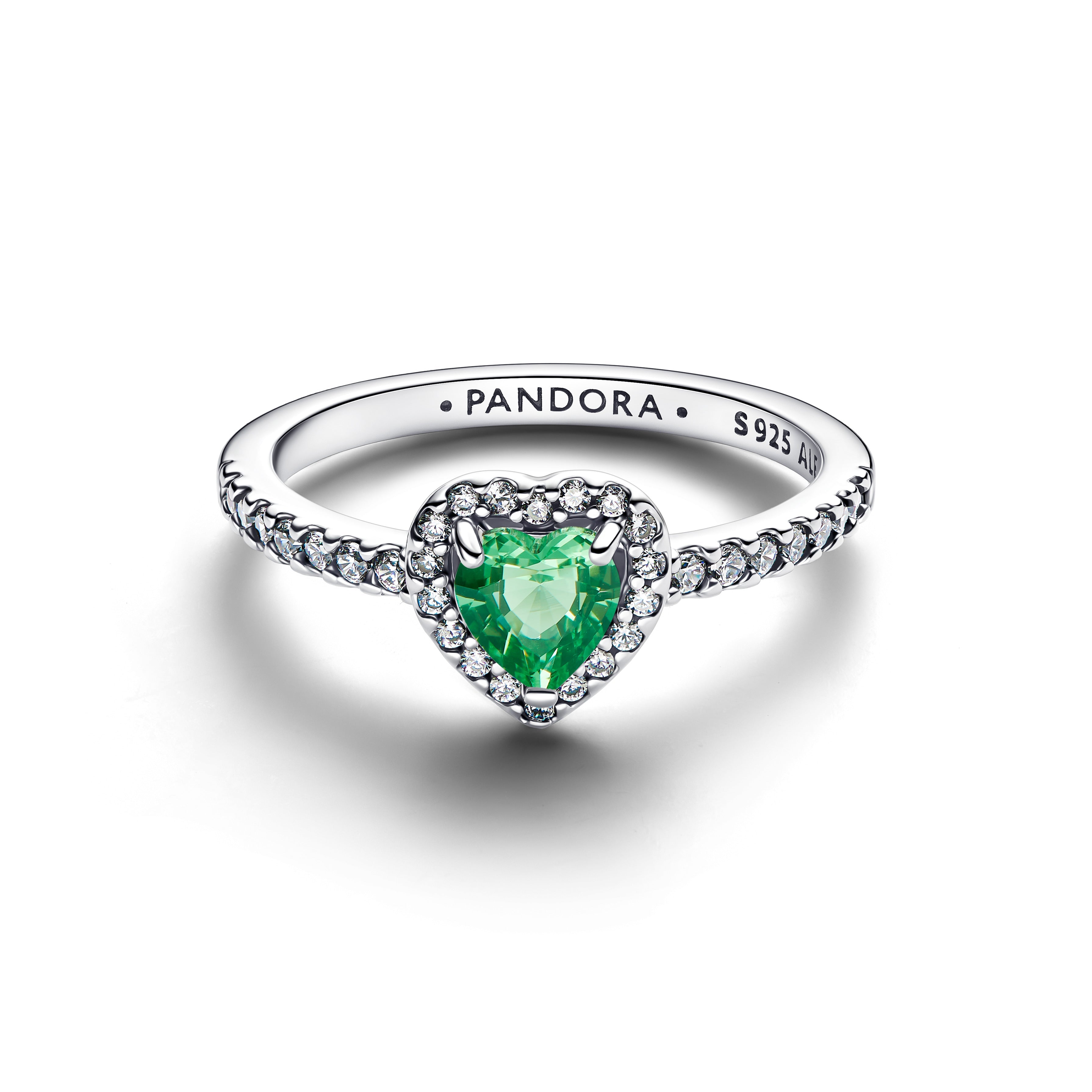 Elevated Mint Green Heart Ring