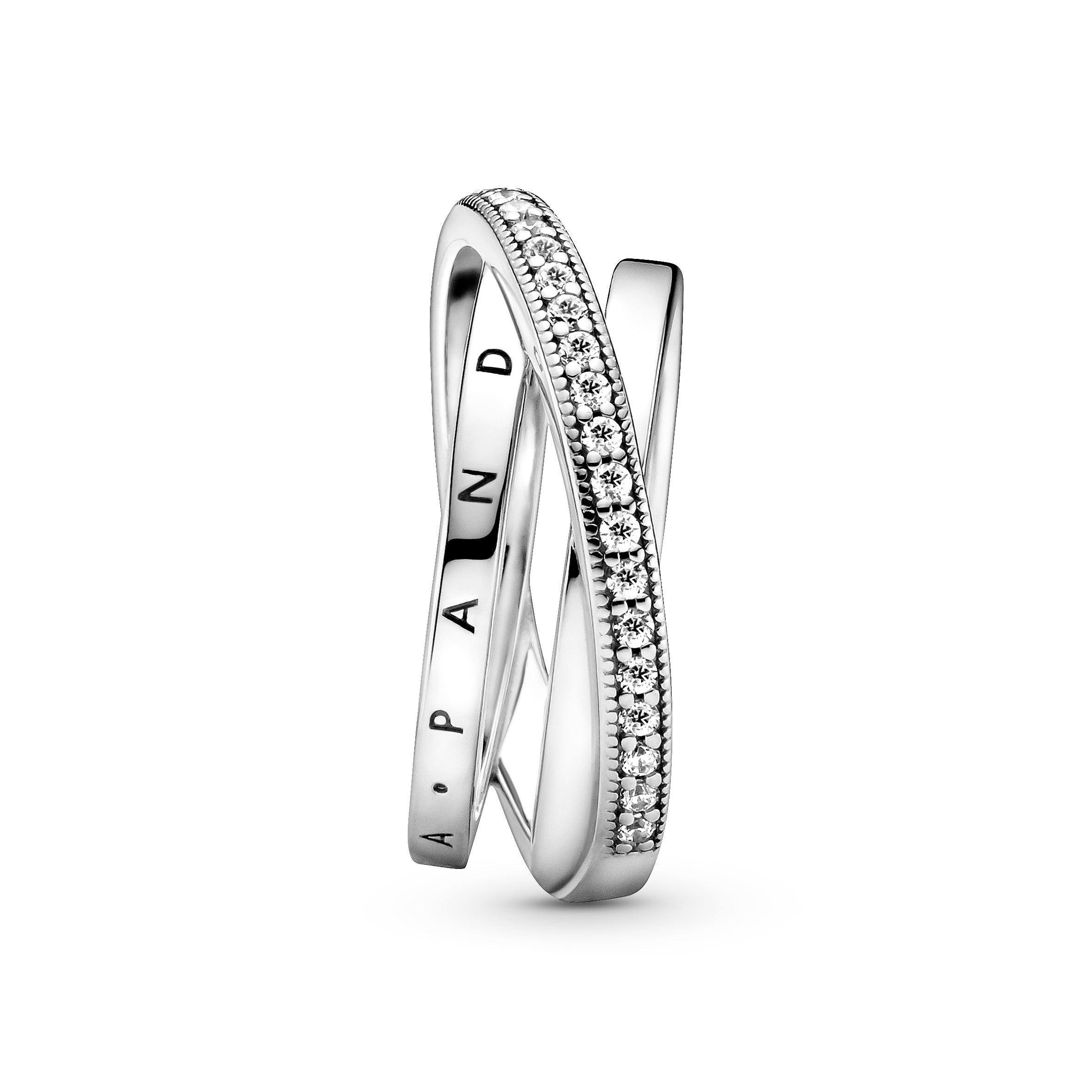 Crossover Pav¨¦ Triple Band Ring