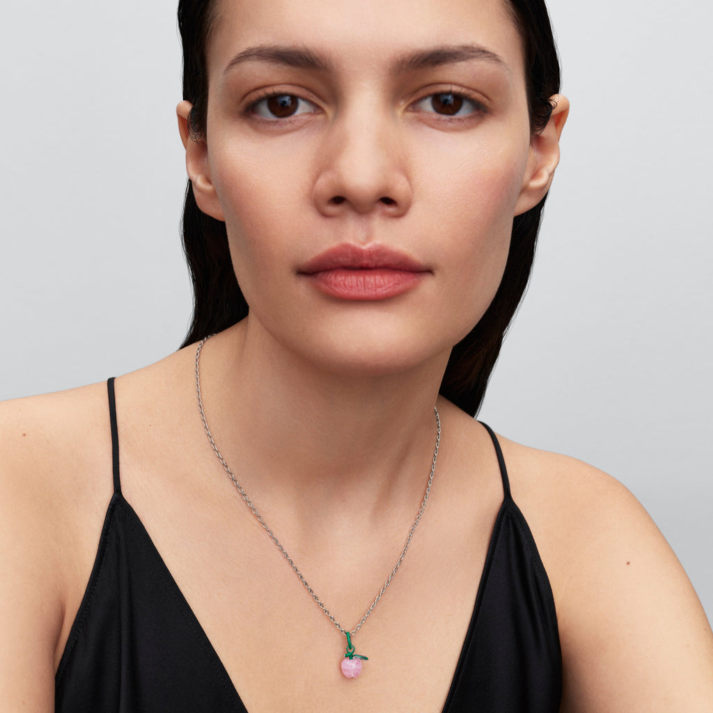 Murano Pink Apple Charm