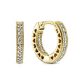 Pav¨¦ Heart Hoop Earrings