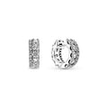 Double Band Pav¨¦ Hoop Earrings
