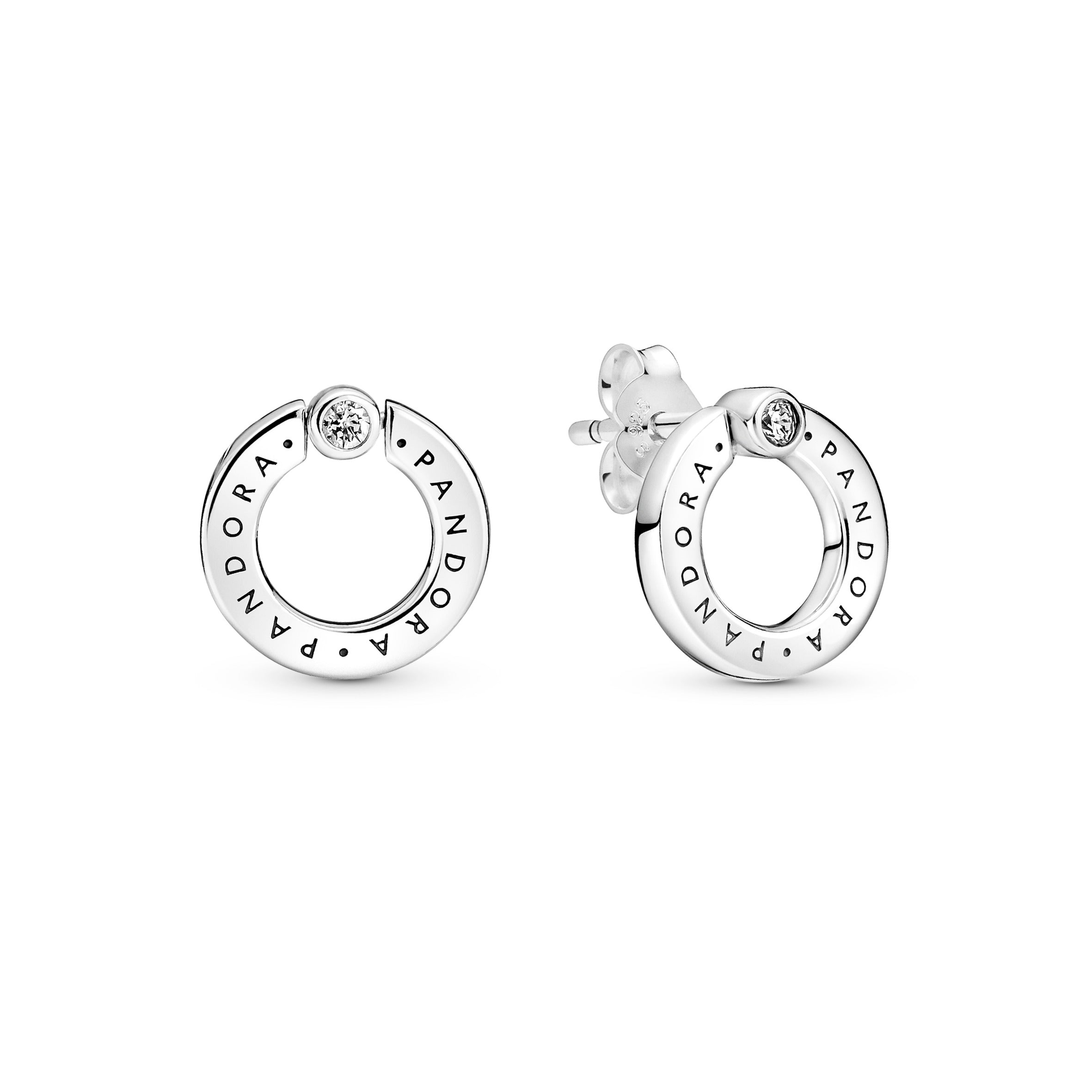 Pav¨¦ & Logo Circle Reversible Stud Earrings