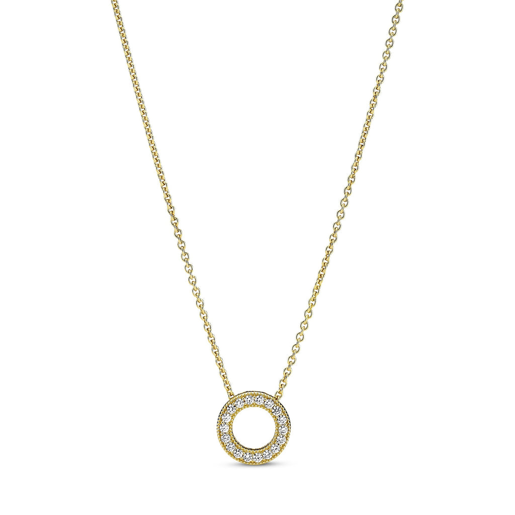 Pandora Logo Pav¨¦ Circle Collier Necklace