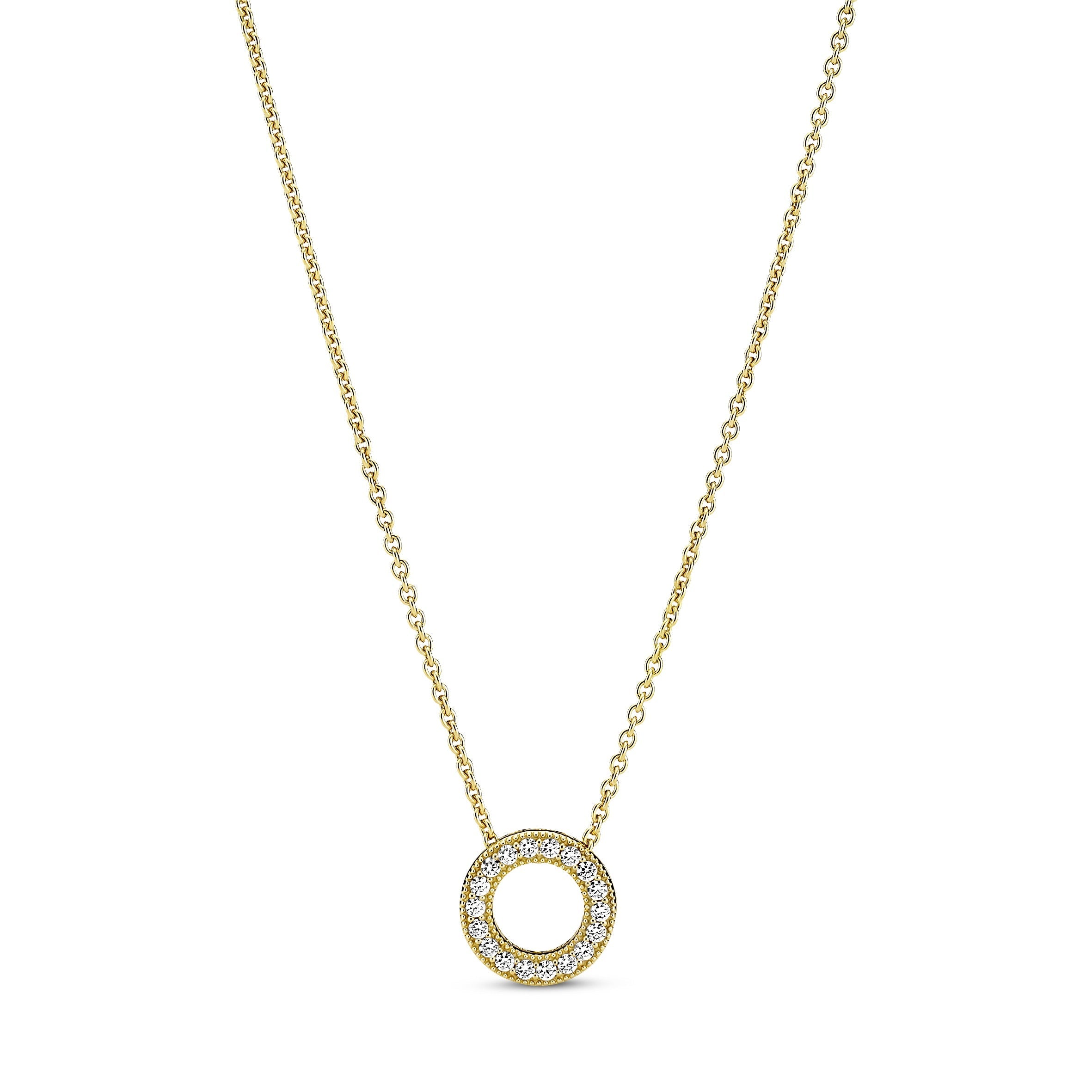 Pandora Logo Pav¨¦ Circle Collier Necklace