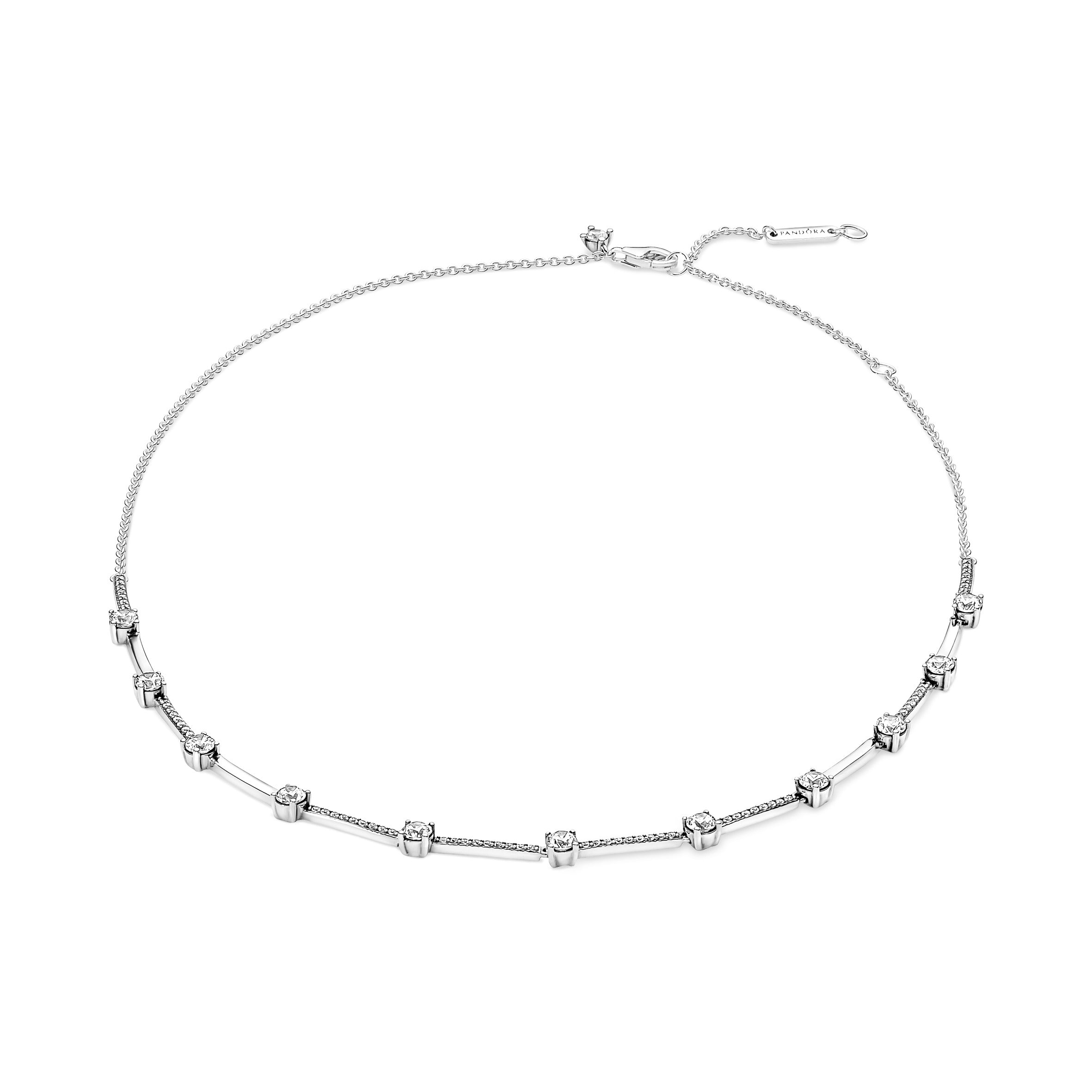 Sparkling Pav¨¦ Collier Bars Necklace