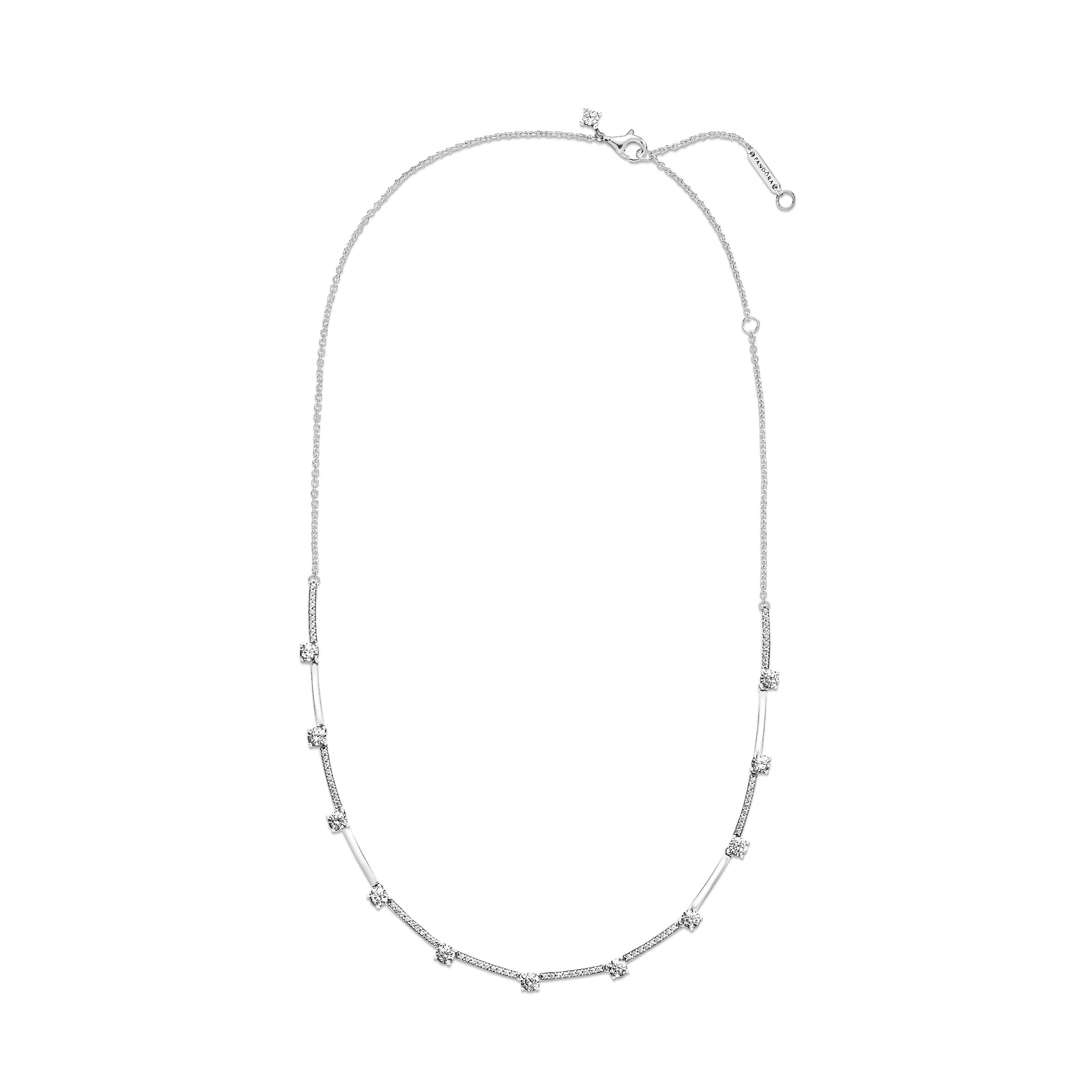 Sparkling Pav¨¦ Collier Bars Necklace