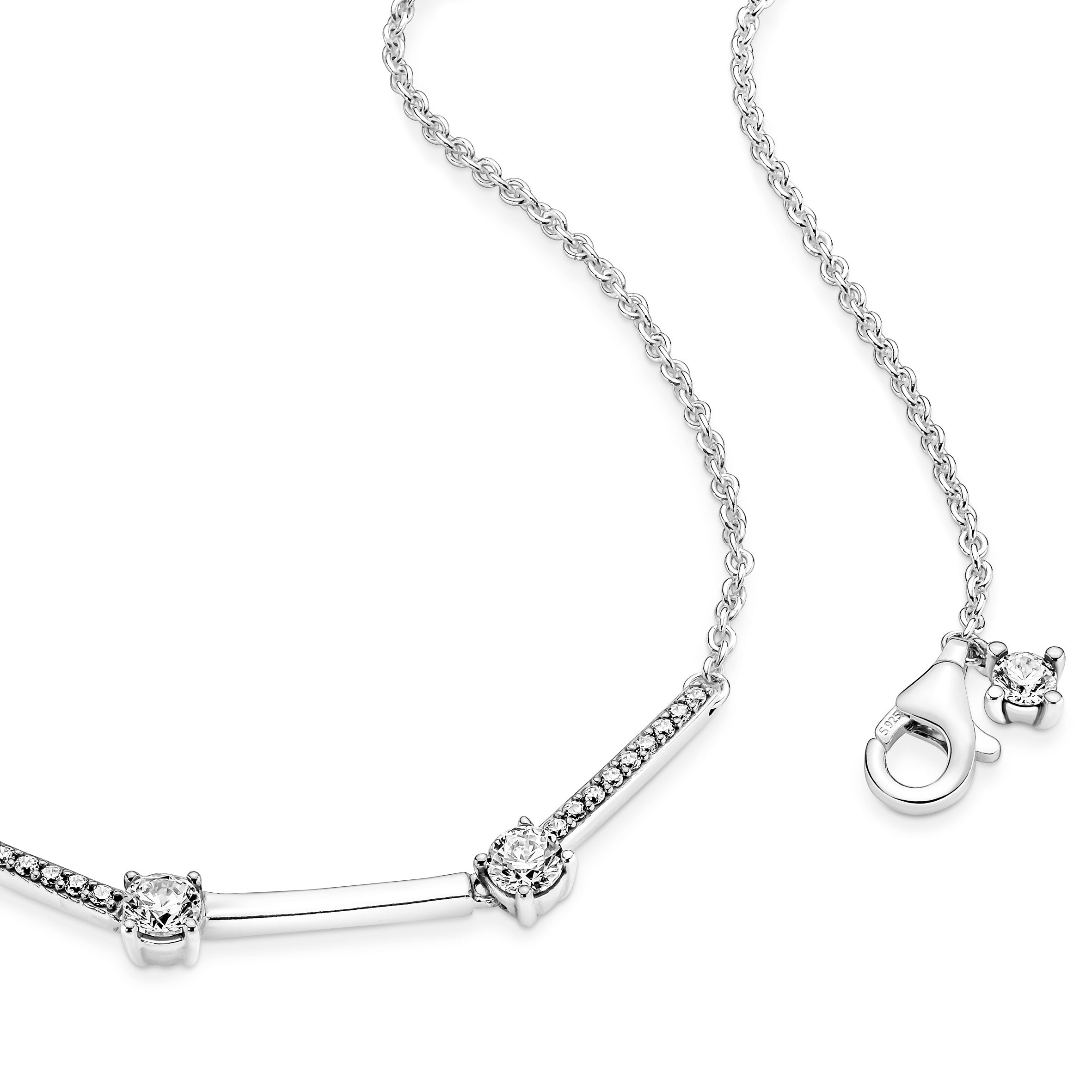 Sparkling Pav¨¦ Collier Bars Necklace