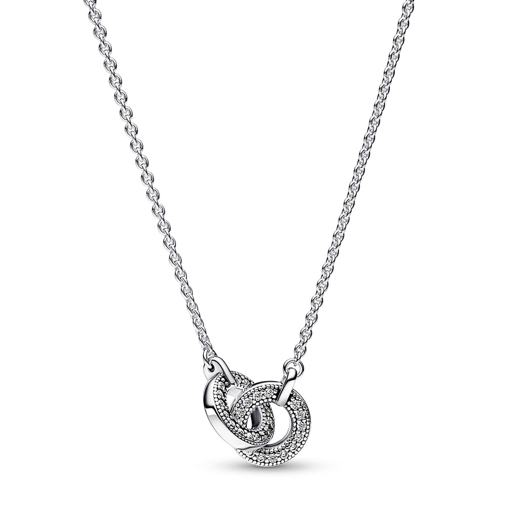 Pandora Signature Intertwined Pav¨¦ Pendant Necklace