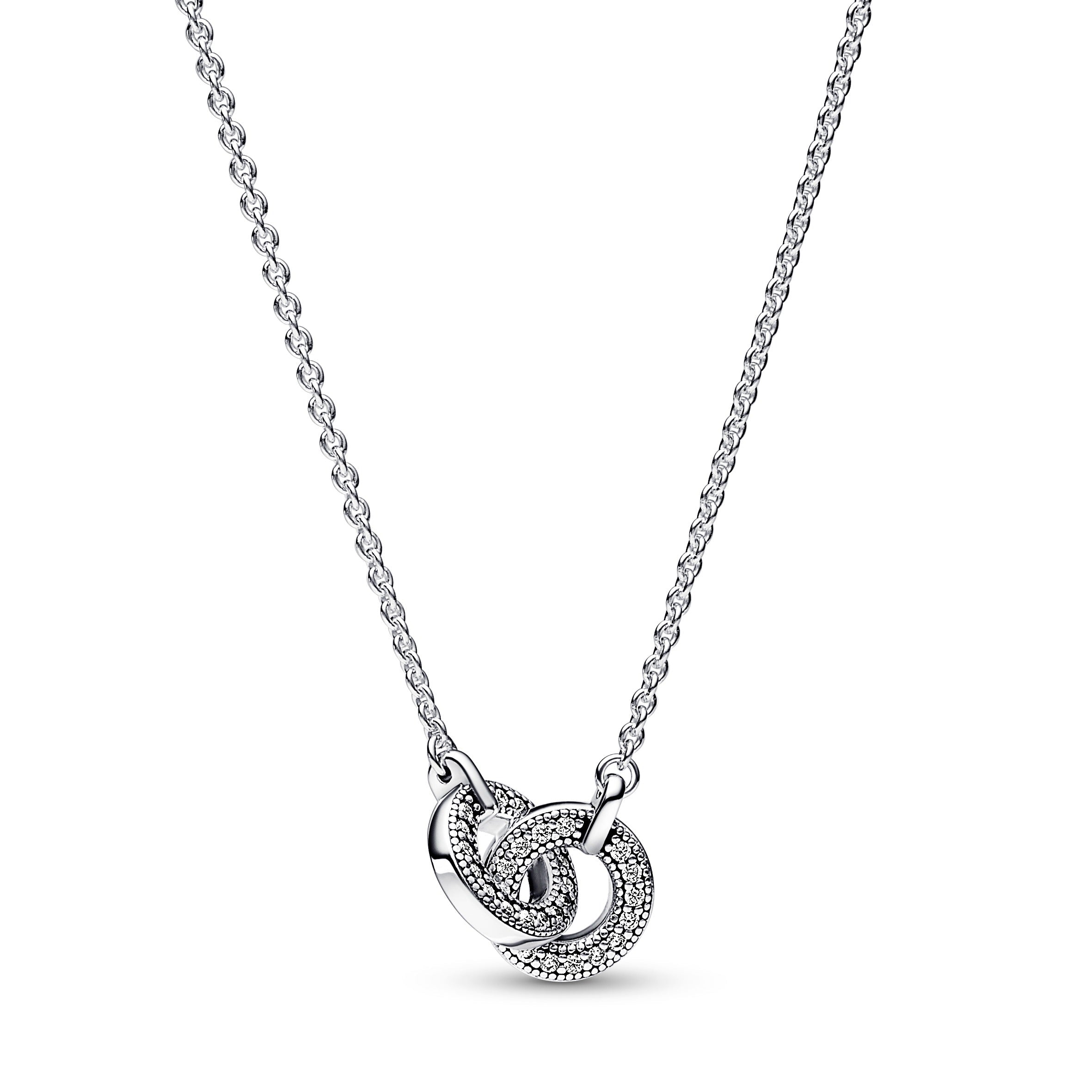 Pandora Signature Intertwined Pav¨¦ Pendant Necklace