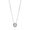 Round Sparkle Halo Necklace