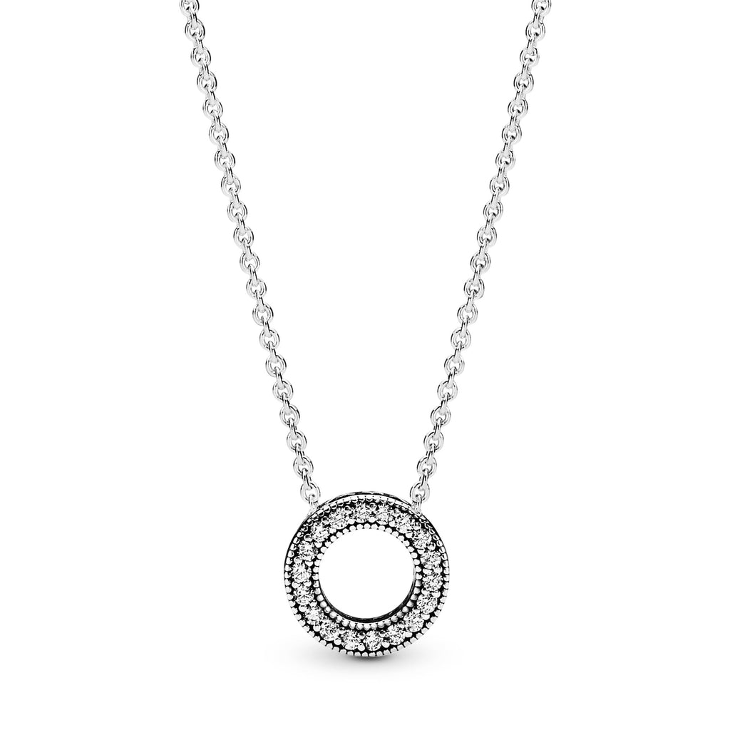 Pandora Logo Pav¨¦ Circle Collier Necklace
