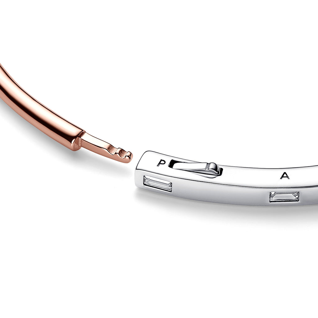 Pandora Signature Two-tone I-D Pav¨¦ Bangle