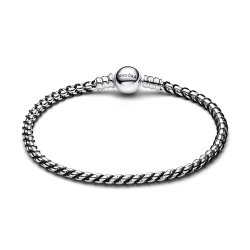 Black Cord Box Chain Bracelet