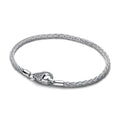 Pav¨¦ Clasp Foxtail Chain Charm Bracelet
