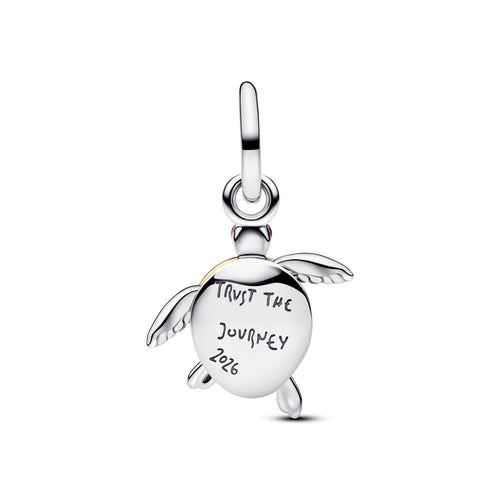 2026 Pink Sea Turtle Lab-grown Diamond Dangle Charm