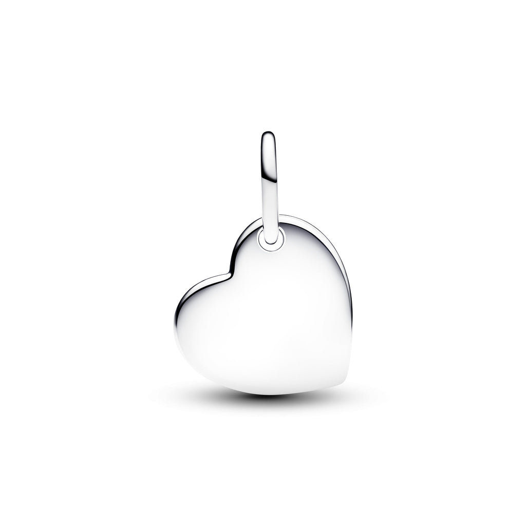 Engravable Heart Purple Stone Dangle Charm